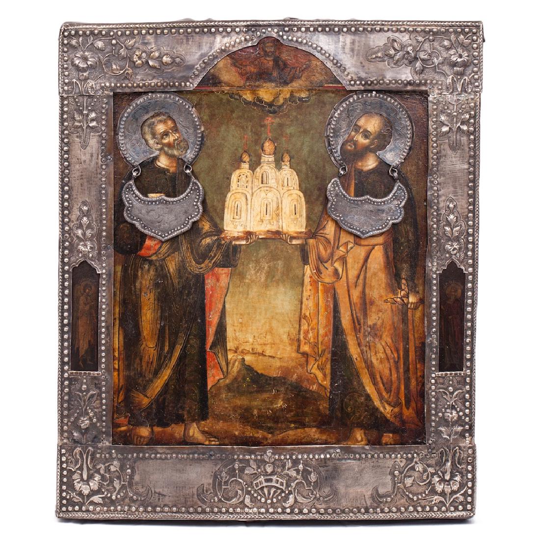 17th Russian icon of Saints Peter and Pavel — image 1