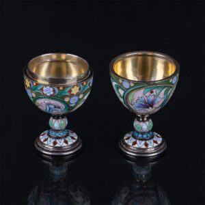 2 Russian beakers in the shape of an easter egg — image 4