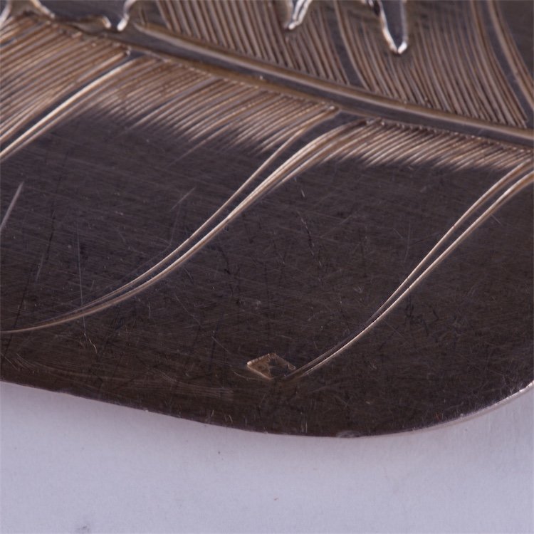 French solid silver cake spoon. — image 4