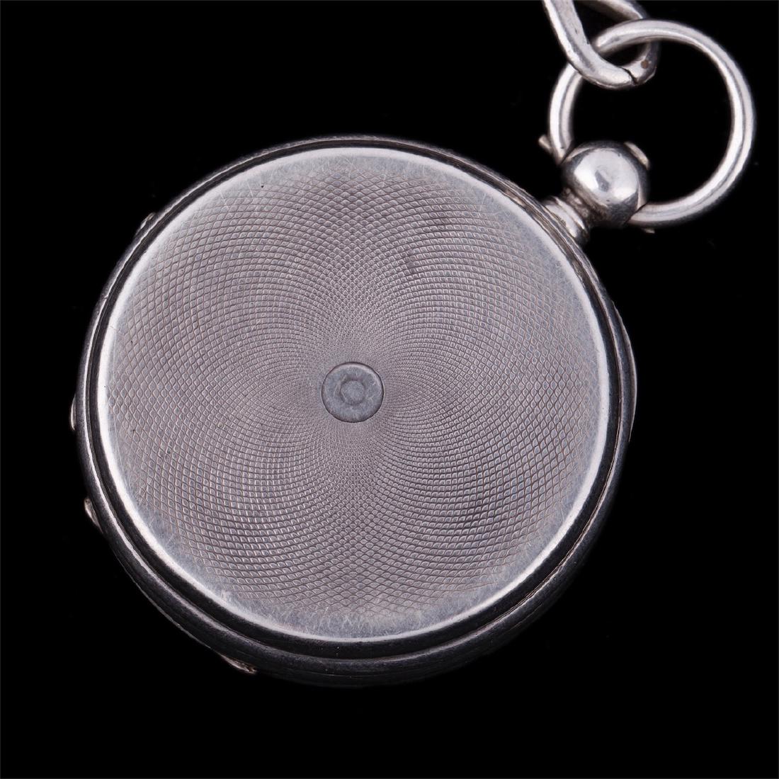 Russian silver-gilt, cavalry pocket watch "Pavel Bure" — image 6