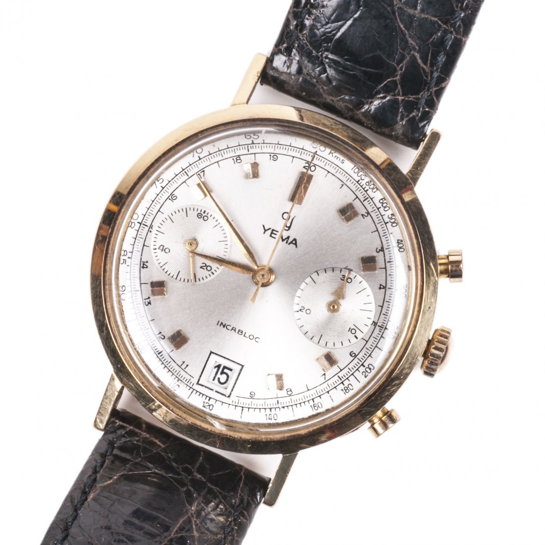 Yema 18K gold men's chronograph wristwatch with — image 1