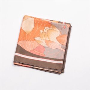 Hermes "Fleurs de lotus" silk scarf. 1985 — image 2
