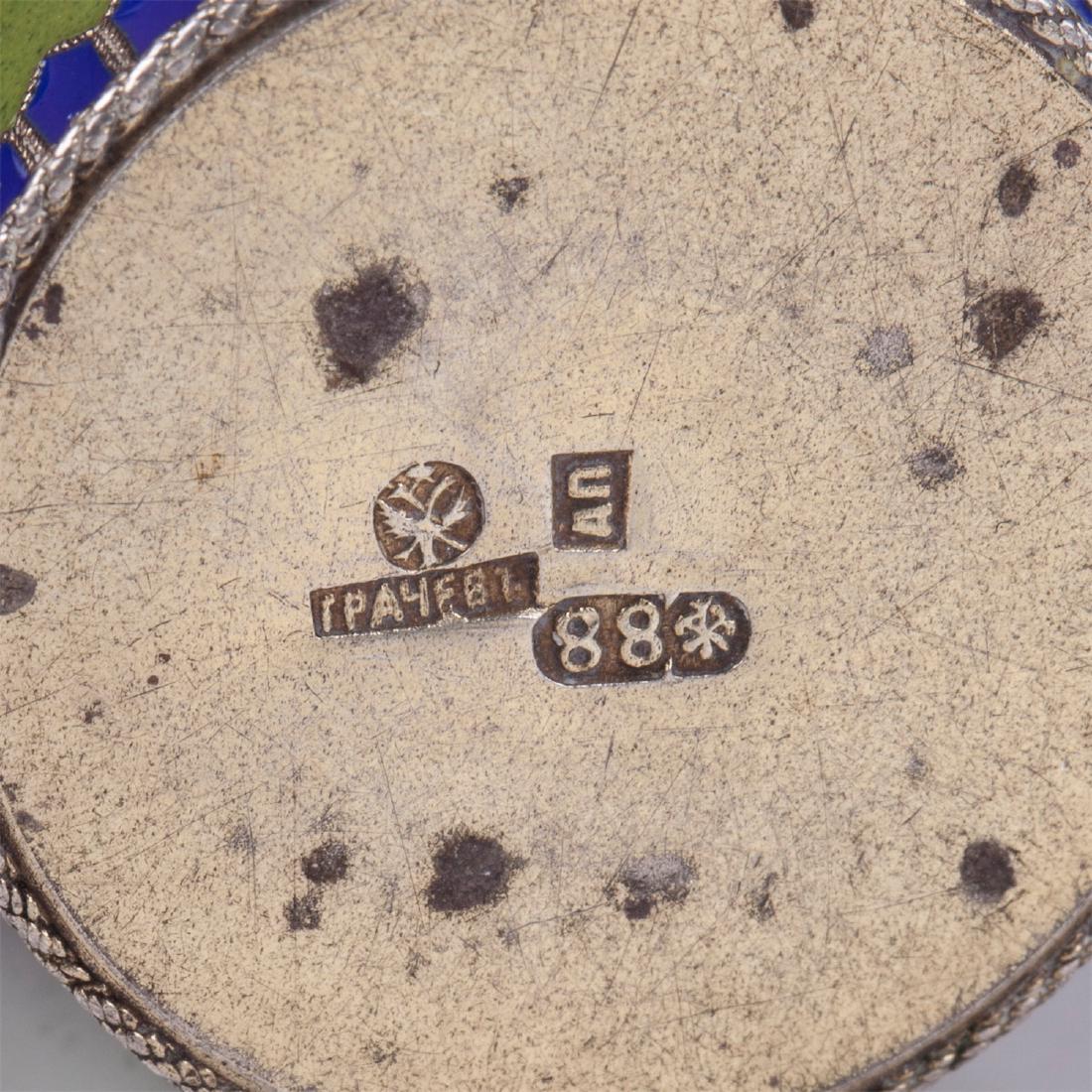 Russian silver and cloisonne enamel beaker — image 5