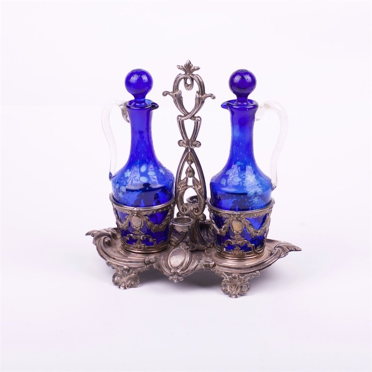 Silver cruet stand. France. Marked 950. — image 1