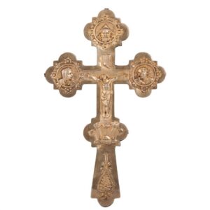 Altar cross depicting the Crucifixion and Deesis — image 1
