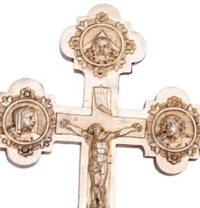Altar cross depicting the Crucifixion and Deesis — image 2