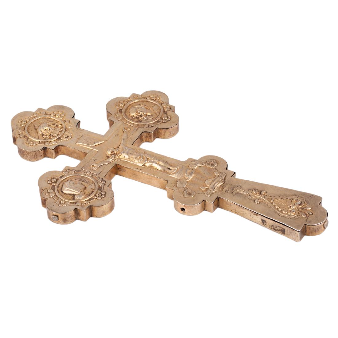 Altar cross depicting the Crucifixion and Deesis — image 3