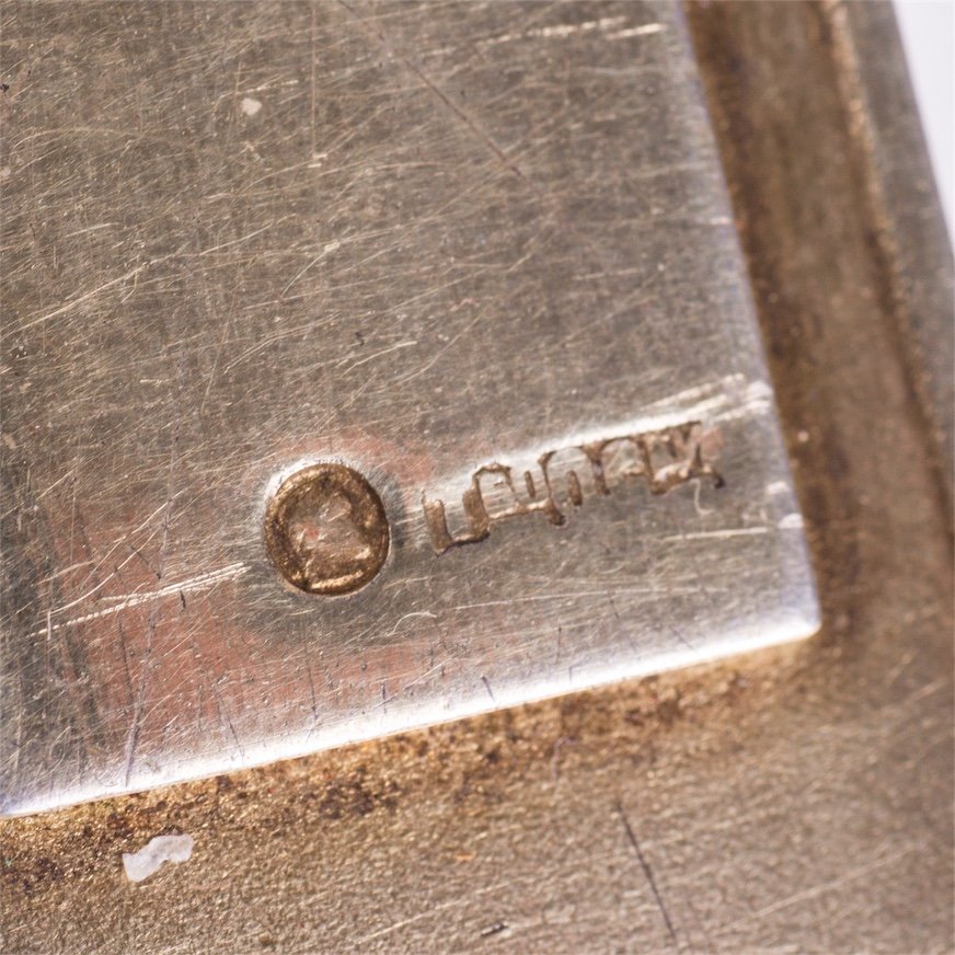 Engraved silver priest cross on a chain — image 3