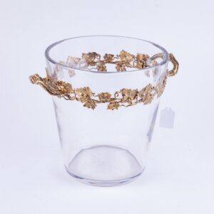 French champagne cooler with solid silver handles. — image 1