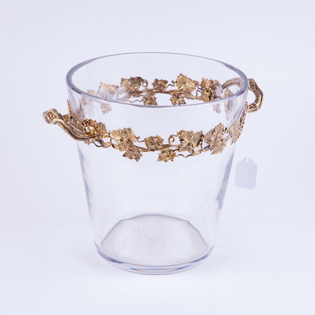 French champagne cooler with solid silver handles. — image 1