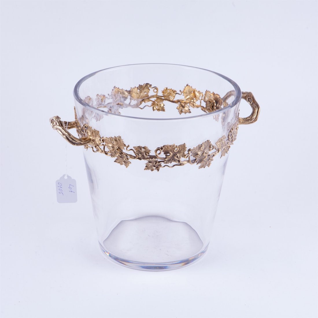 French champagne cooler with solid silver handles. — image 2