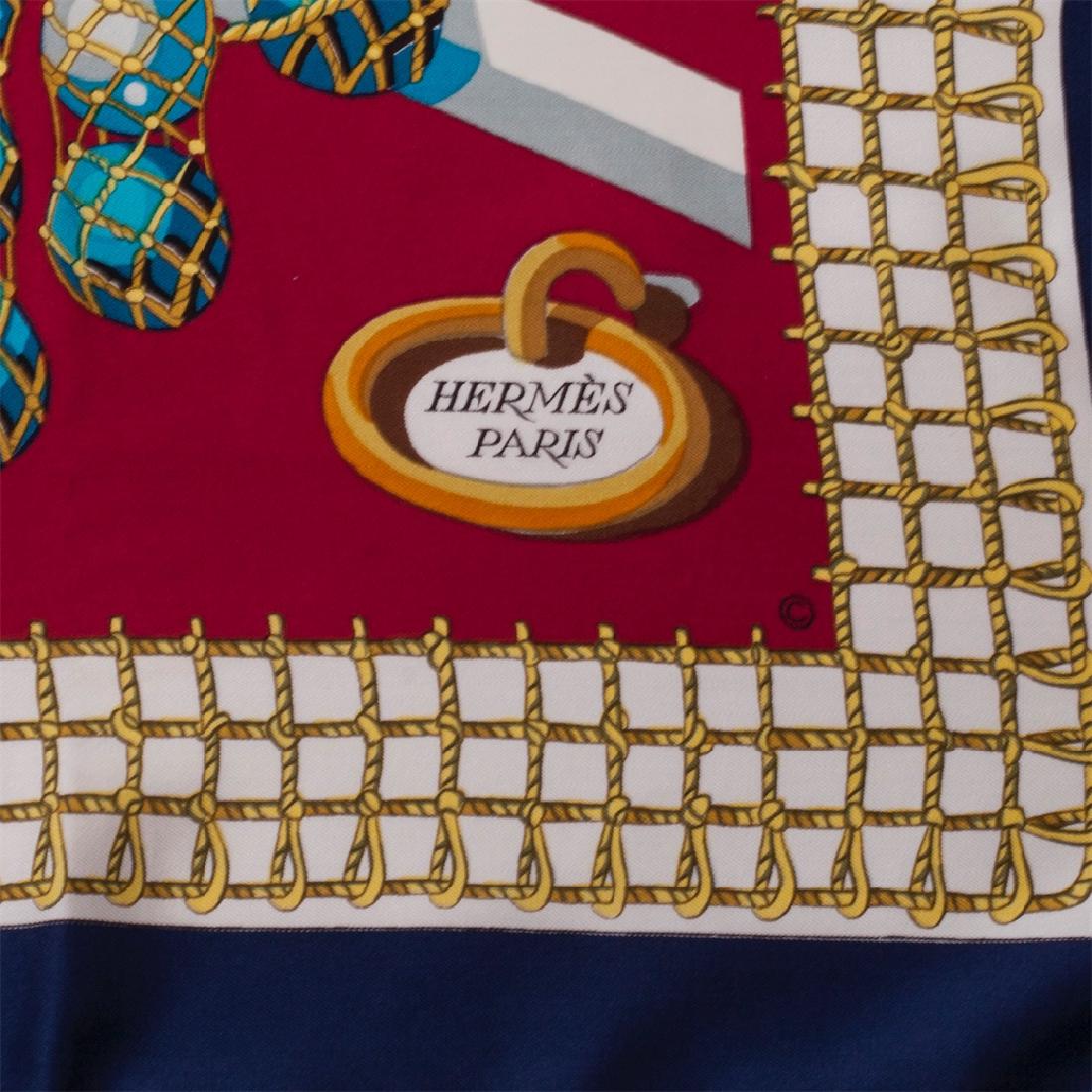 Hermès "Les raisins de la mer" silk scarf. 1967 — image 3
