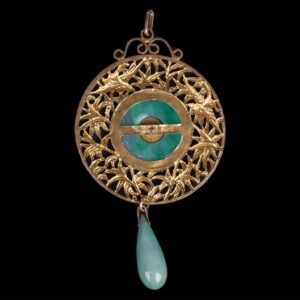 Jade pendant with gold. Weight: 20.9 g — image 3