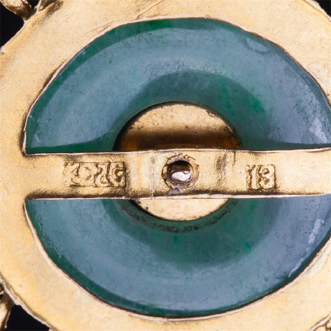 Jade pendant with gold. Weight: 20.9 g — image 4