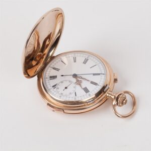 Gold Chronograph Quarter Repeater Pocket Watch — image 1