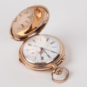 Gold Chronograph Quarter Repeater Pocket Watch — image 2