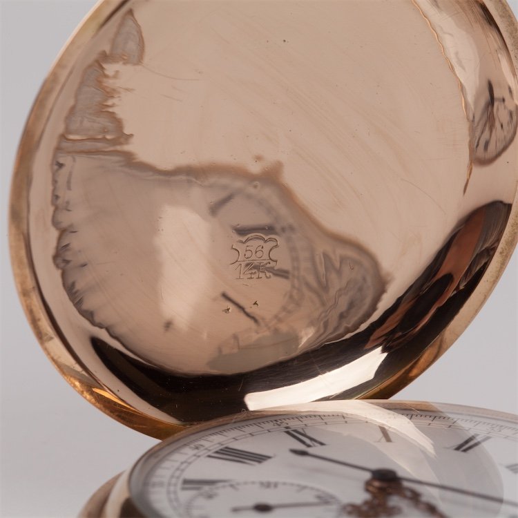 Gold Chronograph Quarter Repeater Pocket Watch — image 3