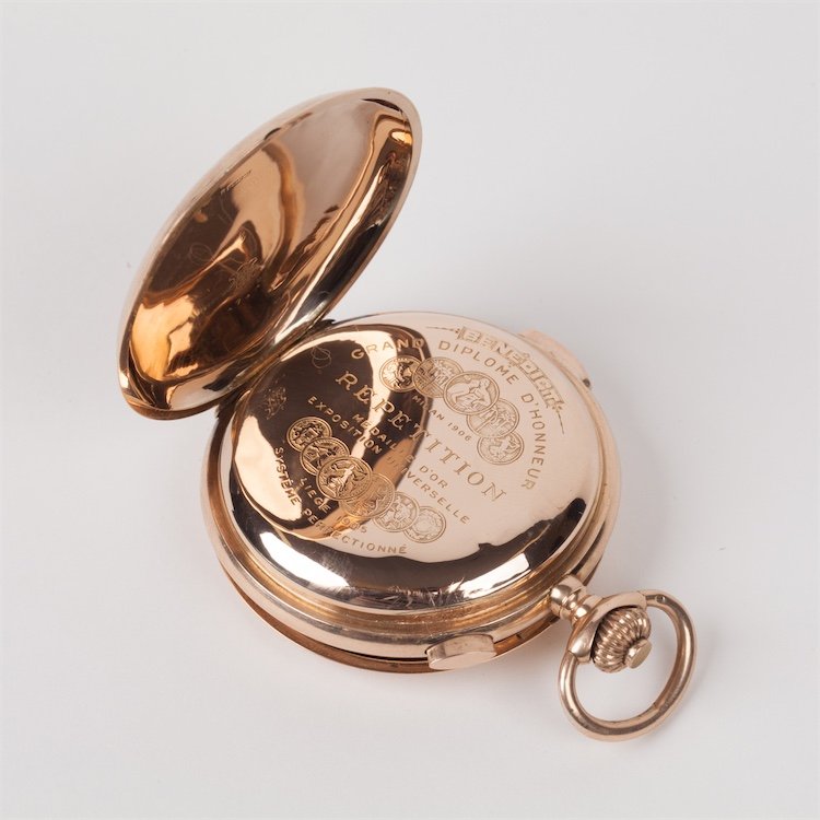 Gold Chronograph Quarter Repeater Pocket Watch — image 4