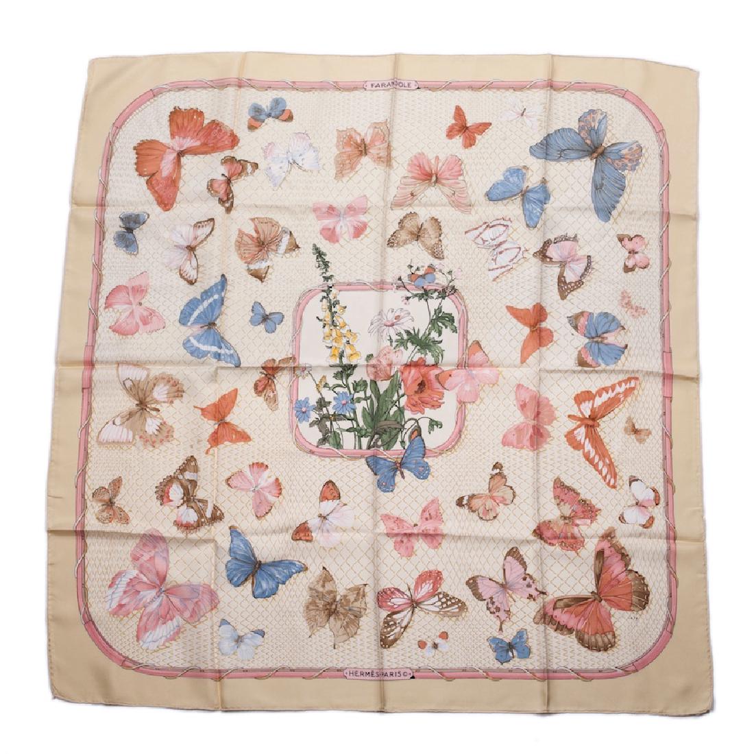Hermes "Farandoles" silk scarf, Author Caty Latham. — image 1