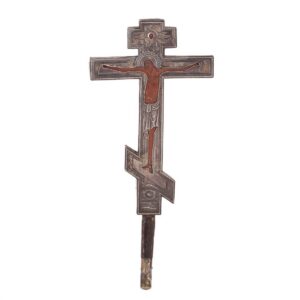 Russian 18th century altar cross by A. Postnikov — image 1