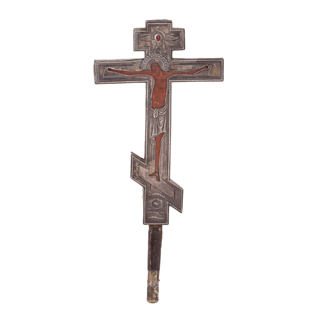 Russian 18th century altar cross by A. Postnikov — image 1