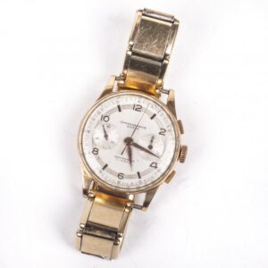 "Suisse" 18K gold men's chronograph wristwatch — image 2