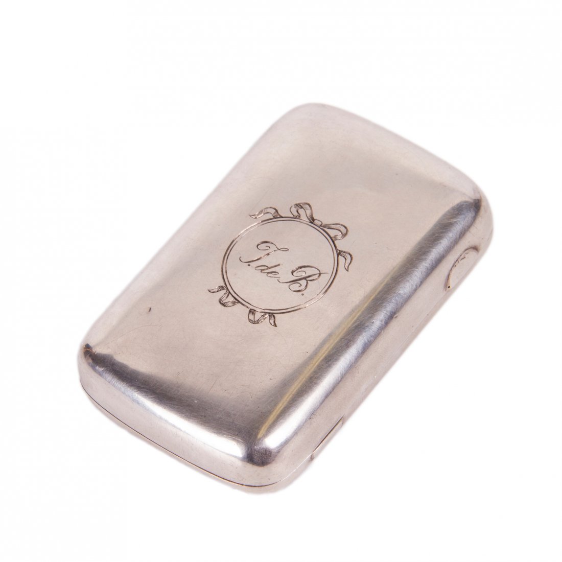 Faberge silver cigarette case with double-head eagle — image 2