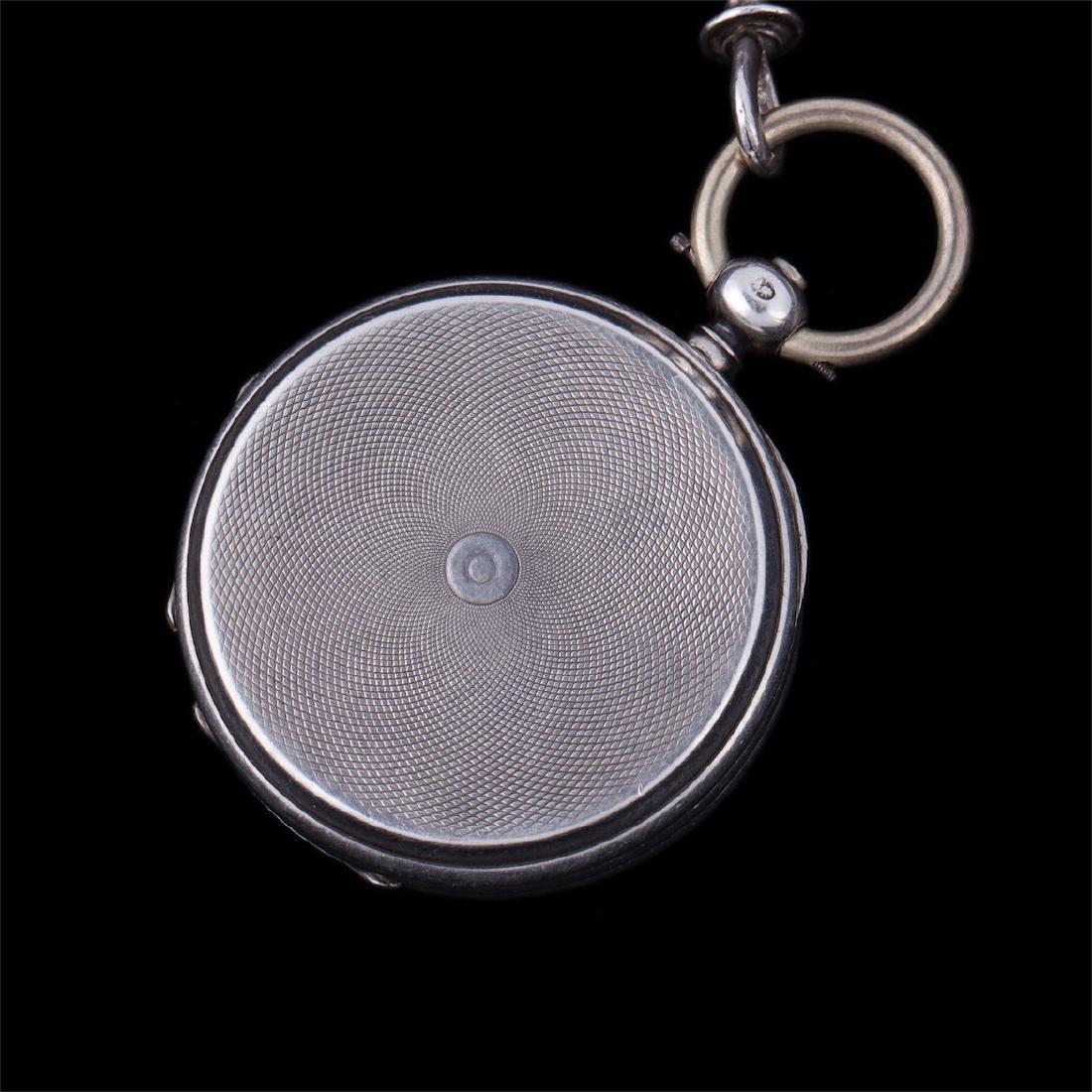 Russian engraved silver prize pocket watch "Pavel — image 6