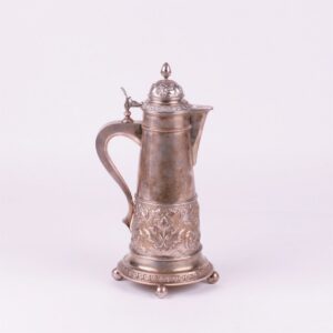 Russian silver wine jar with floral decoration. — image 2