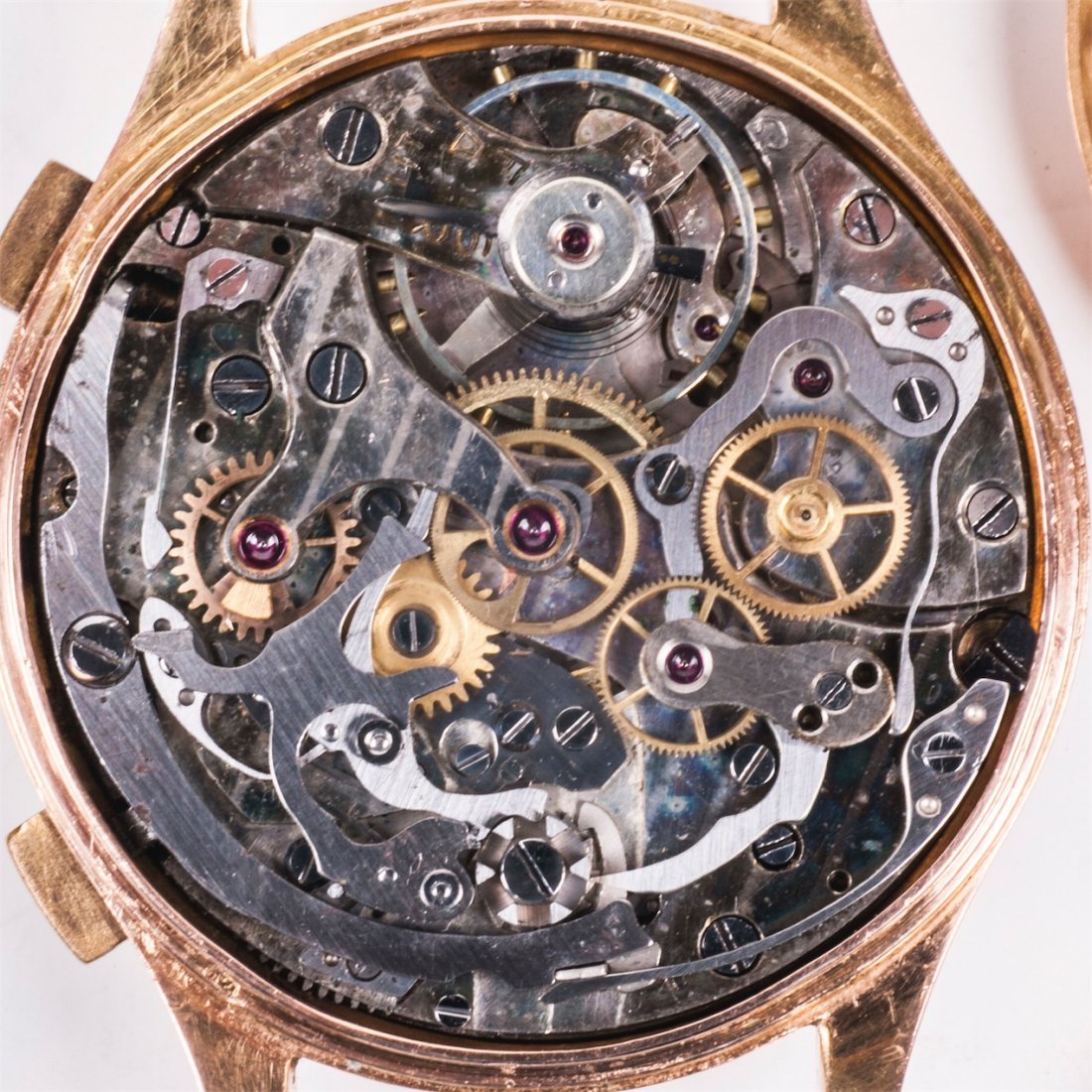 "Suisse" 18K gold men's chronograph wristwatch — image 5