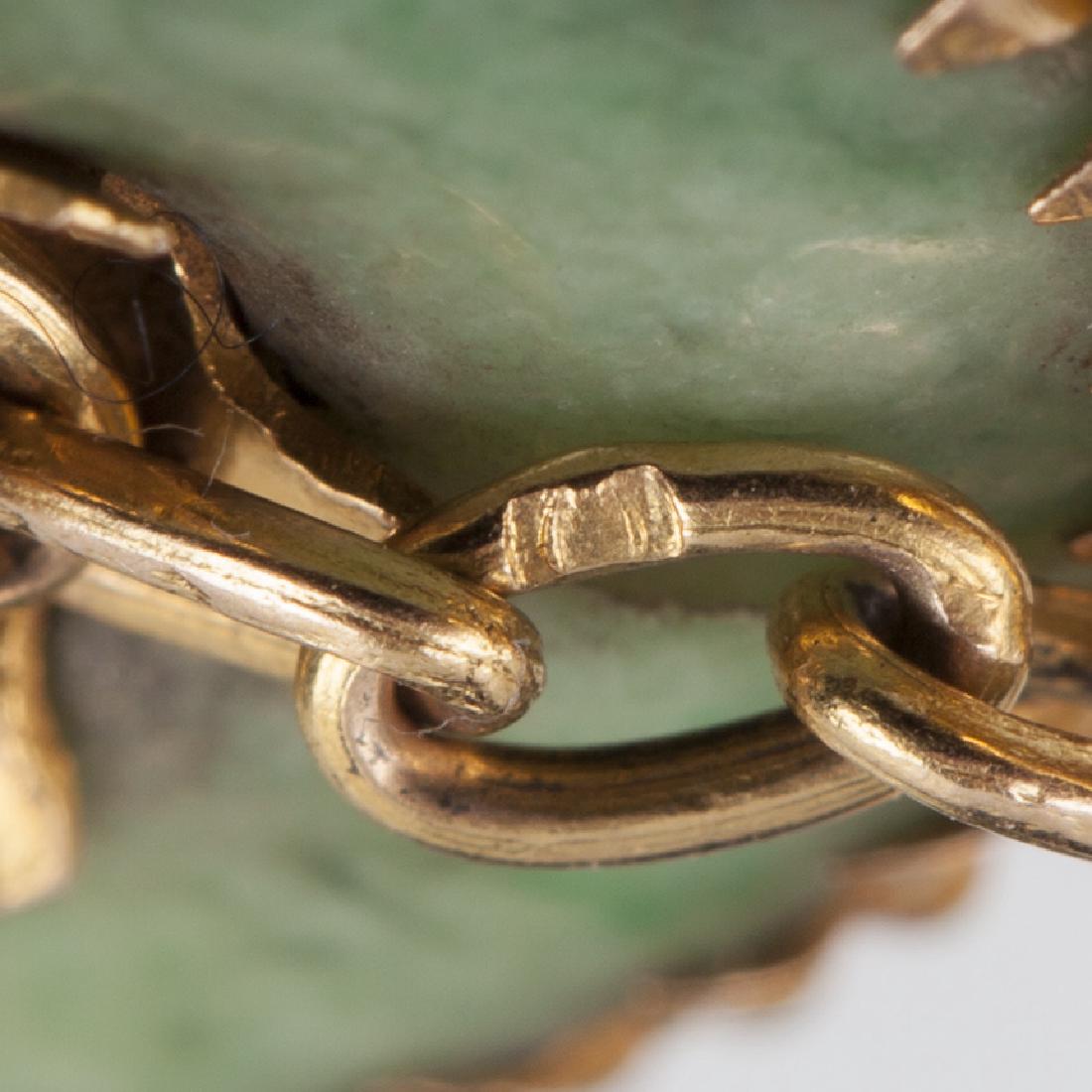 Antique gold and jade cufflinks — image 3