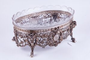 French solid silver and crystal fruit bowl. — image 1