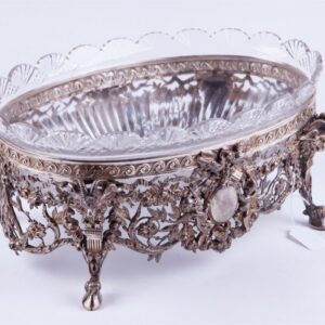 French solid silver and crystal fruit bowl. — image 1
