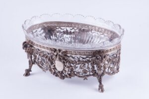 French solid silver and crystal fruit bowl. — image 3