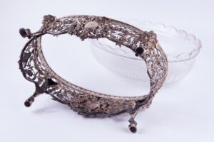 French solid silver and crystal fruit bowl. — image 4