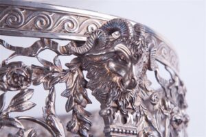 French solid silver and crystal fruit bowl. — image 5