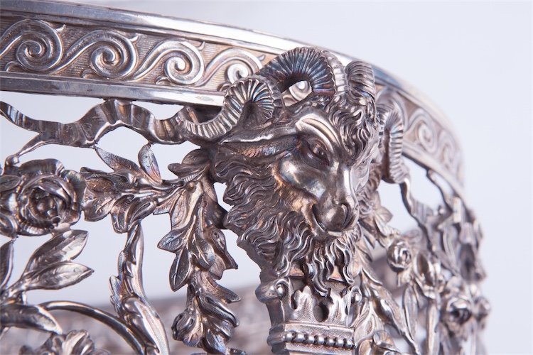 French solid silver and crystal fruit bowl. — image 5