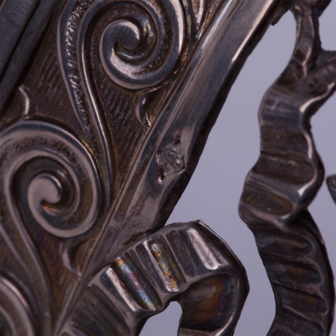 French solid silver and crystal fruit bowl. — image 6