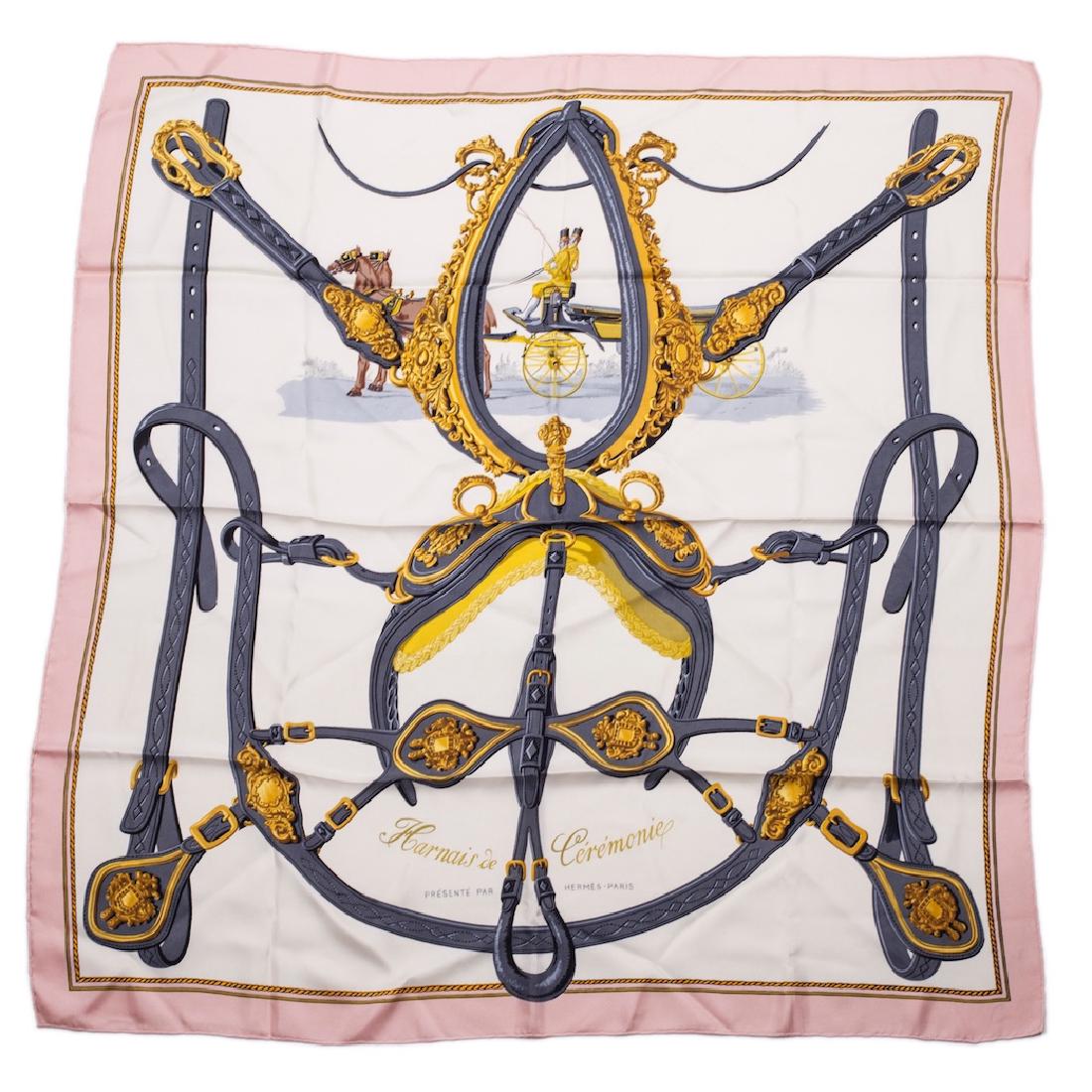 Hermes "Harnais de cérémonie" silk scarf,Hugo — image 1