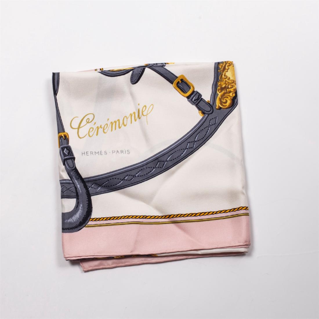 Hermes "Harnais de cérémonie" silk scarf,Hugo — image 2
