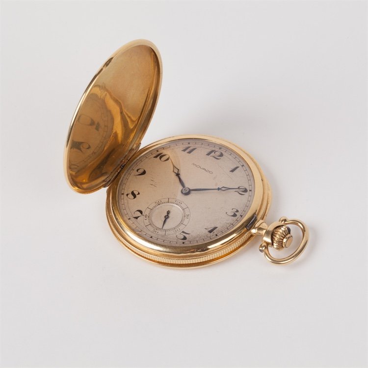 Movado gold pocket watch. — image 1