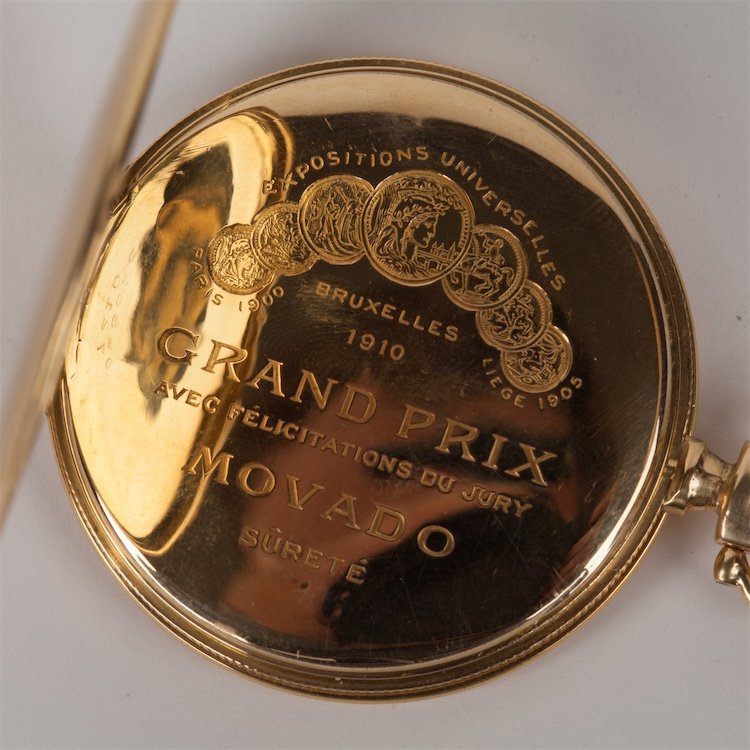 Movado gold pocket watch. — image 2