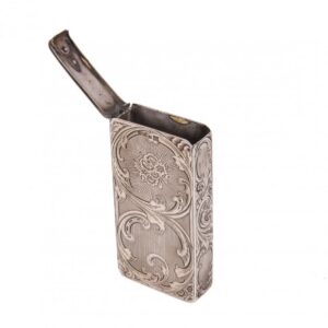 Russian engraved neorococo silver-gilt cigarette case — image 1
