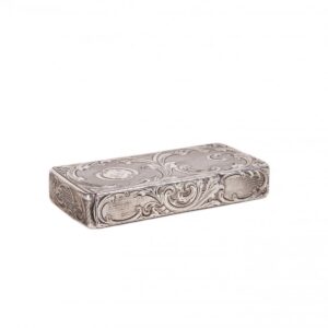 Russian engraved neorococo silver-gilt cigarette case — image 3