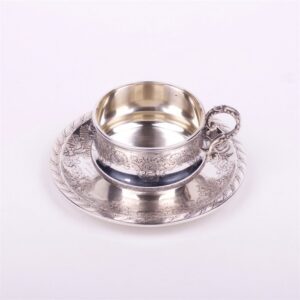 Silver the saucer with the cup. French. — image 2