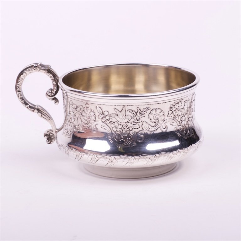 Silver the saucer with the cup. French. — image 5