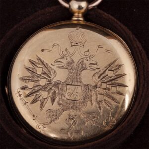 18K gold demi-hunter cased pocket watch with — image 2