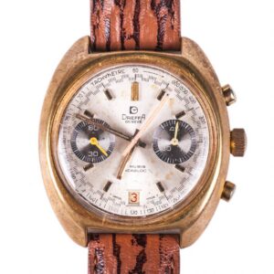 Dreffa Rectangular calendar chronograph wristwatch — image 1