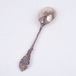 French solid silver serving spoon. — image 1