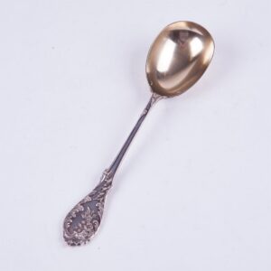 French solid silver serving spoon. — image 2